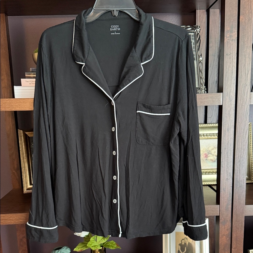 Cozy Earth Black Pajama Set Size Large